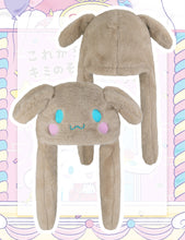 Carregar imagem no visualizador da galeria, Roffatide Anime White Dog Ear Moving Jumping Hat Fluffy Beanie Cap Soft Warm Winter Head Wear Cute Hats for Women