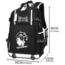 Load image into Gallery viewer, Demon Slayer USB Charging Port & Headphone Port Backpack