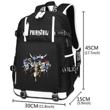 Load image into Gallery viewer, Fairy Tail USB Charging Port & Headphone Port Etherious Natsu Dragneel Schoolbag
