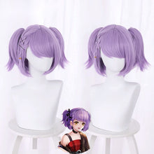 画像をギャラリービューアに読み込む, Tone Your Heart Little Joe Purple Double Ponytail Cos Wig
