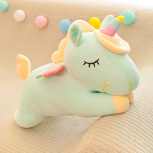 画像をギャラリービューアに読み込む, Rainbow angel unicorn hair doll throw pillow
