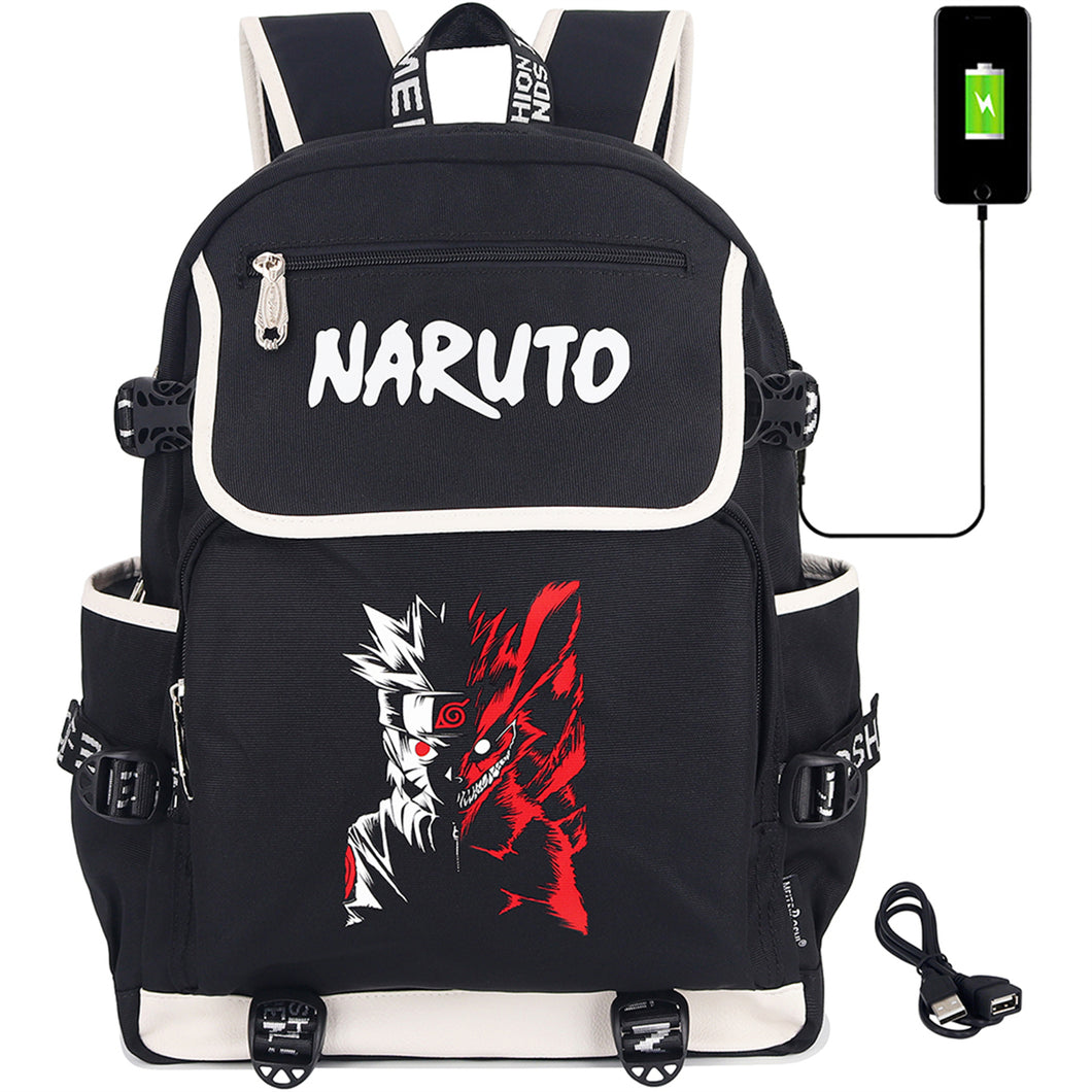 Naruto Backpack with USB Charging Port