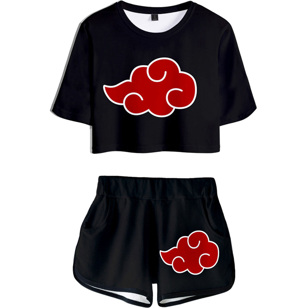 Naturo Printed Crop Top Shorts 2 Piece Set