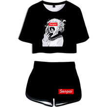 Carregar imagem no visualizador da galeria, My Hero Academia Printed Crop Top Shorts 2 Piece Set
