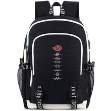 Load image into Gallery viewer, Naruto Anti-Village Symbols Akatsuki Red Cloud Backpack
