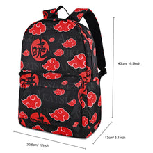 Load image into Gallery viewer, Naruto Akatsuki Red Cloud Laptop Backpack
