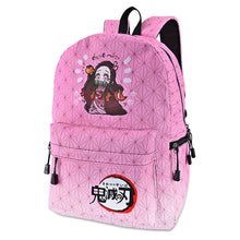 画像をギャラリービューアに読み込む, Demon Slayer Kamado Nezuko Pink Gradient School Bag
