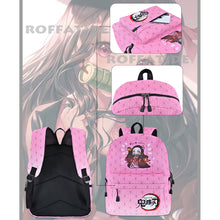 画像をギャラリービューアに読み込む, Demon Slayer Kamado Nezuko Pink Gradient School Bag
