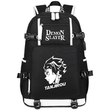 Charger l&#39;image dans la galerie, Demon Slayer USB Charging Port &amp; Headphone Port Backpack
