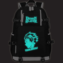 Load image into Gallery viewer, Demon Slayer USB Charging Port &amp; Headphone Port Backpack
