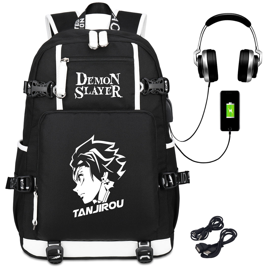 Demon Slayer USB Charging Port & Headphone Port Backpack