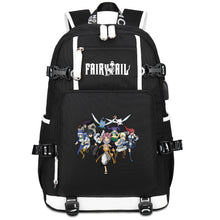 Load image into Gallery viewer, Fairy Tail USB Charging Port &amp; Headphone Port Etherious Natsu Dragneel Schoolbag
