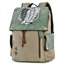 Load image into Gallery viewer, Attack on Titan Backpack Canvas Schoolbag
