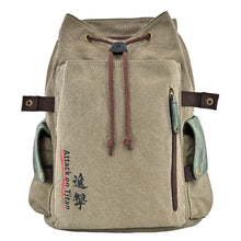 Carregar imagem no visualizador da galeria, Attack on Titan Backpack Canvas Schoolbag
