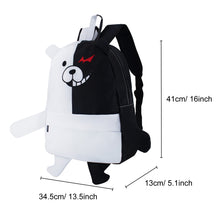 Load image into Gallery viewer, Danganronpa Black White Bear Schoolbag
