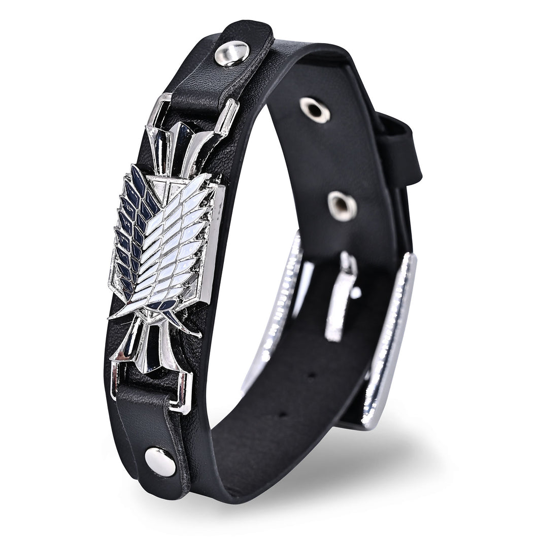 Attack on Titan Faux Leather Wristhand Bracelet