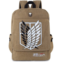 Load image into Gallery viewer, Attack on Titan Canvas Backpack
