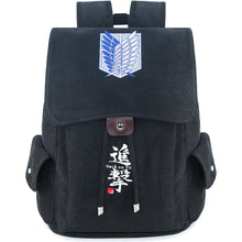 Load image into Gallery viewer, Attack on Titan Canvas Backpack
