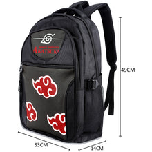 Load image into Gallery viewer, Naruto Akatsuki Red Cloud Anti Leaf Backpack
