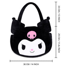 Carregar imagem no visualizador da galeria, Kuromi Fluffy Plush Shoulder Bag
