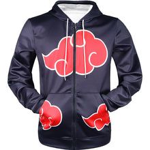 Lade das Bild in den Galerie-Viewer, Naruto Akatsuki Cloud Zip-Up Hoodies
